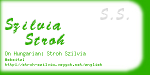 szilvia stroh business card